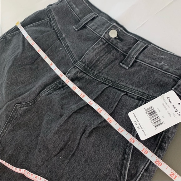 *SOLD* Free People retro denim skirt black 8 29 - Picture 9 of 10